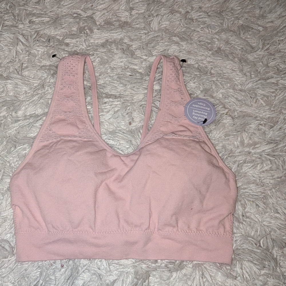 Nwt Just Be Wirefree Women's Pink Bra Sz S